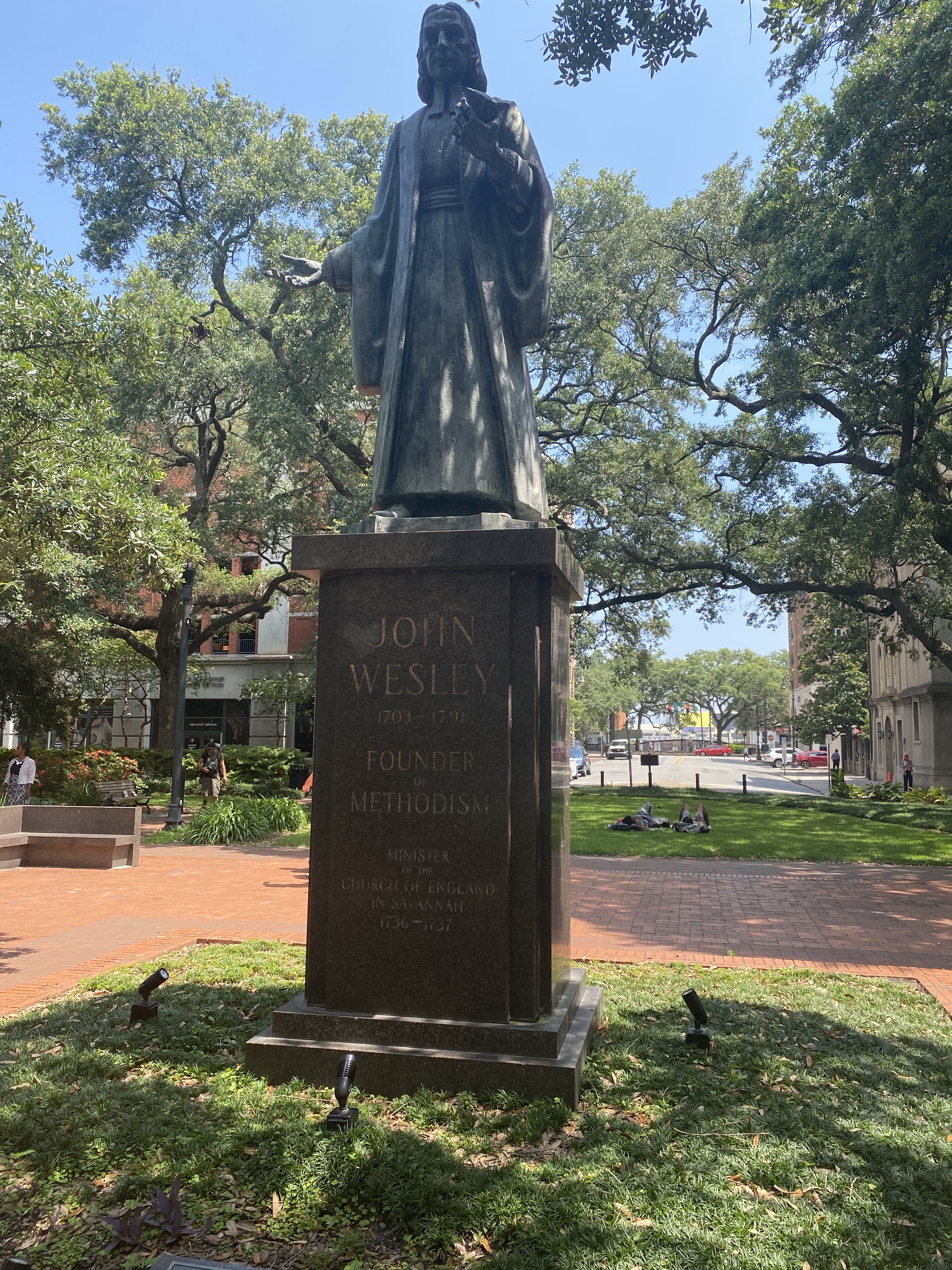 John Wesley: Founder of Methodism statue in Savannah, Georgia