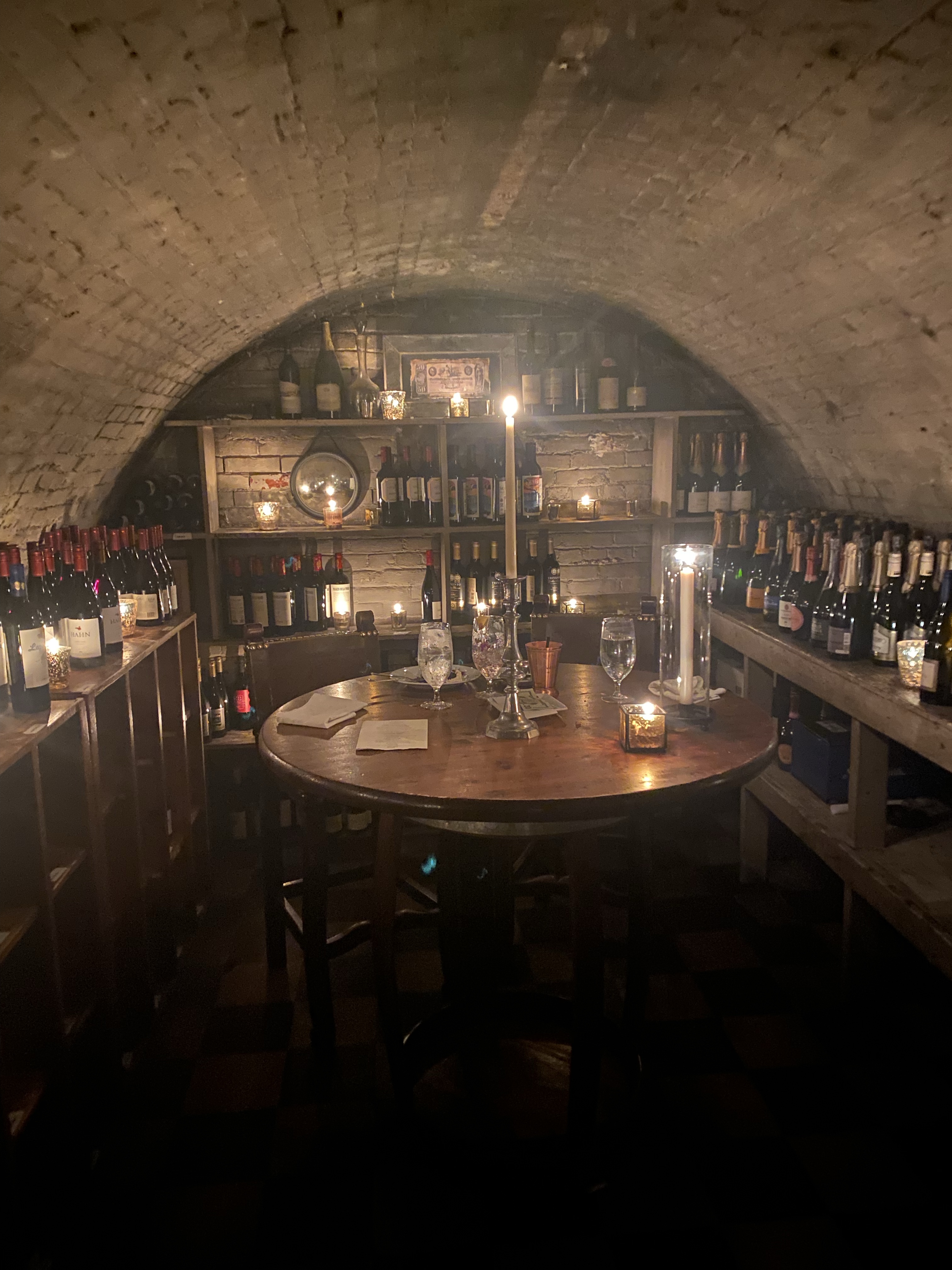 Wine Cellar table at The Olde Pink House Savannah, Georgia